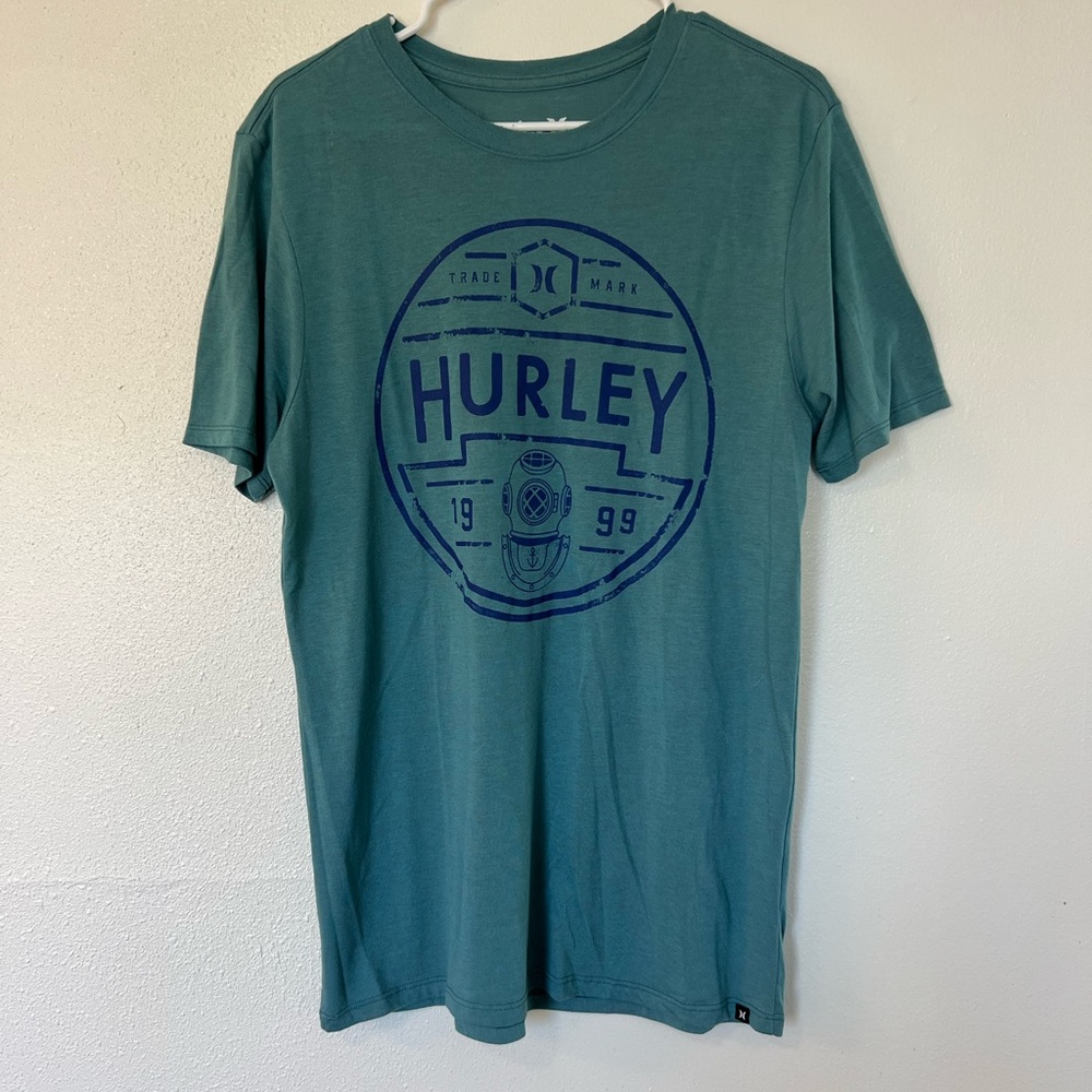 Hurley Mens Tee size Medium Sea-foam Green Nike Dri-Fit